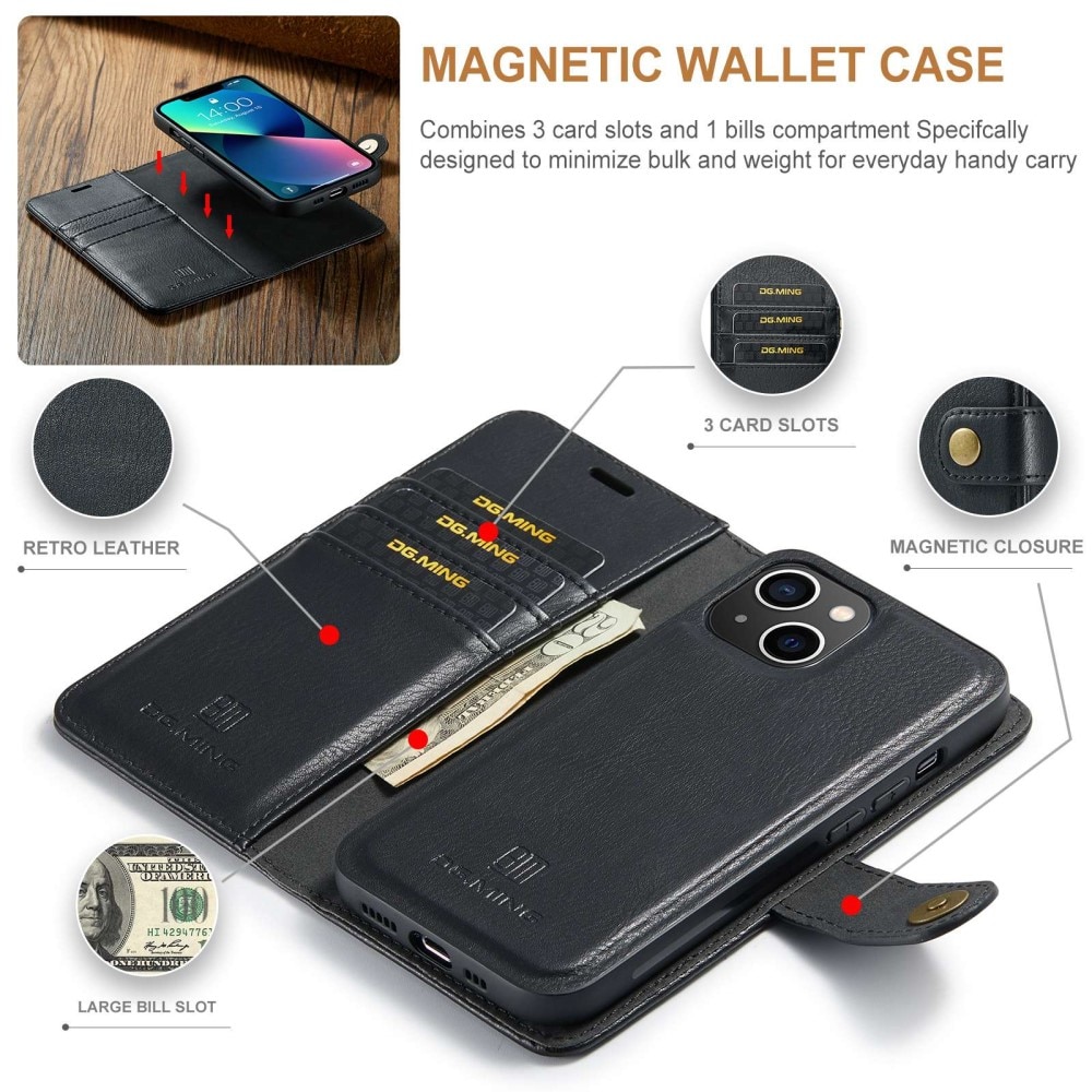 Étui portefeuille Magnet Wallet iPhone 14 Plus Black