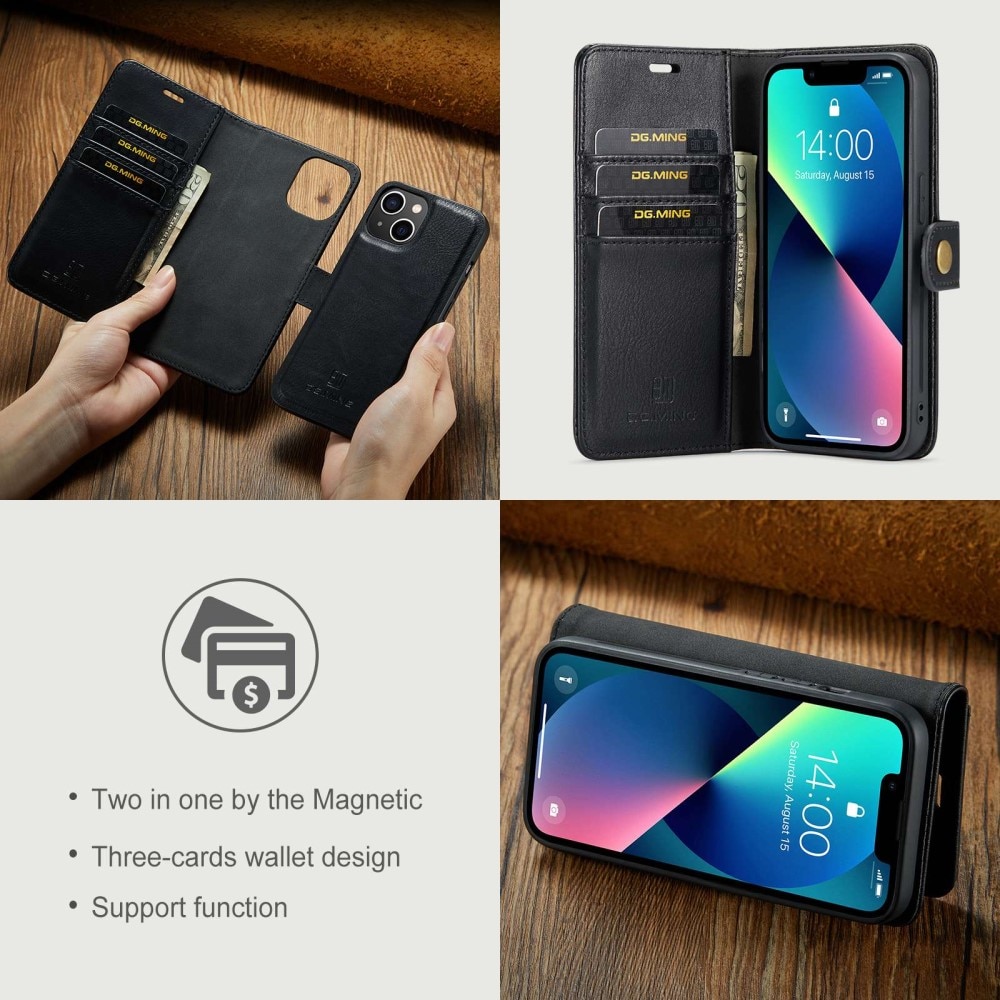 Étui portefeuille Magnet Wallet iPhone 14 Plus Black