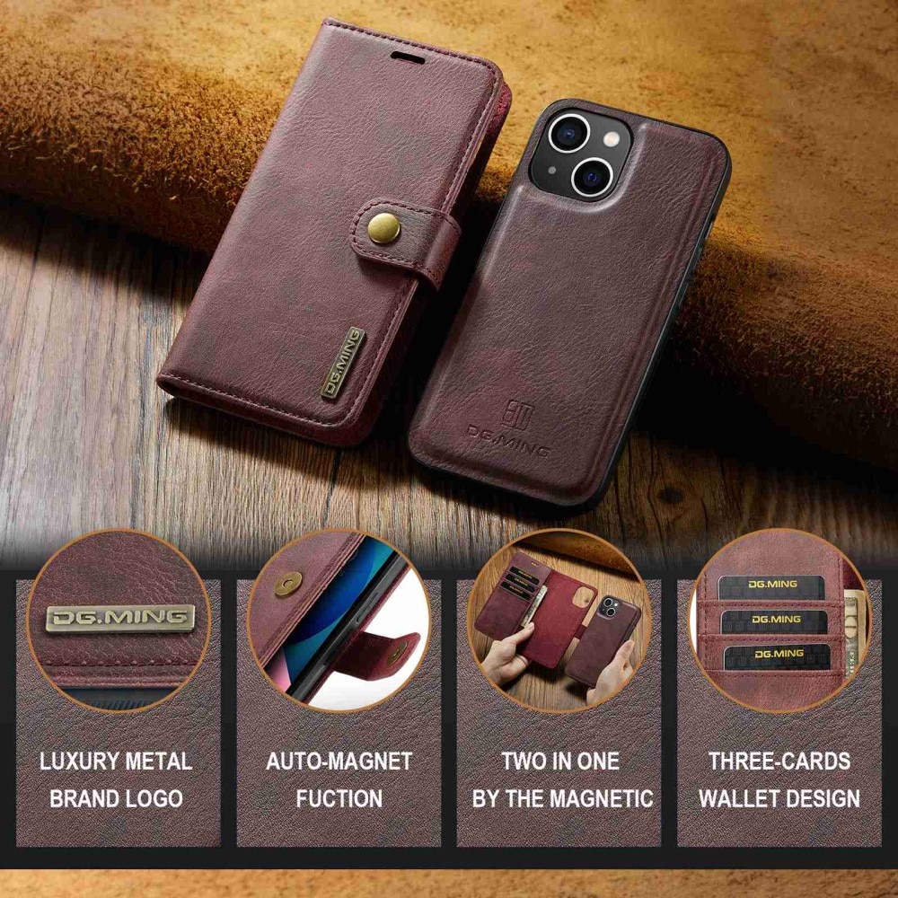 Étui portefeuille Magnet Wallet iPhone 14, Red
