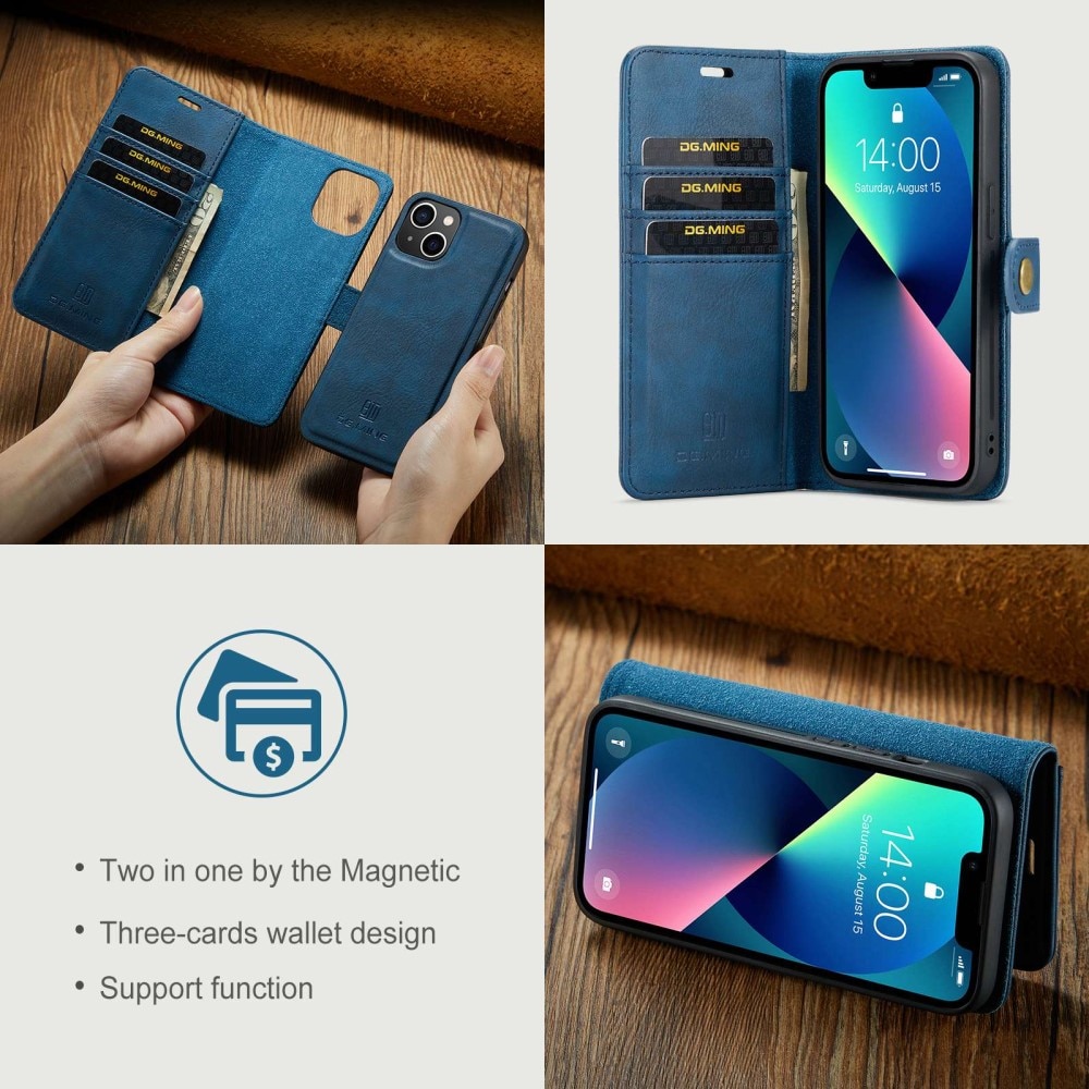 Étui portefeuille Magnet Wallet iPhone 14 Blue
