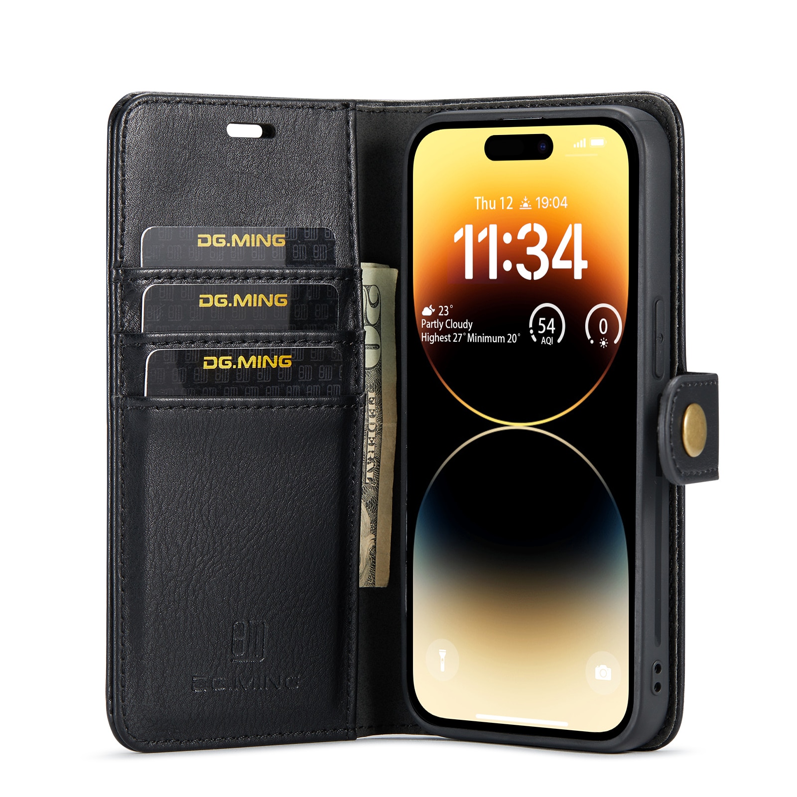 Étui portefeuille Magnet Wallet iPhone 15 Pro Max, Black