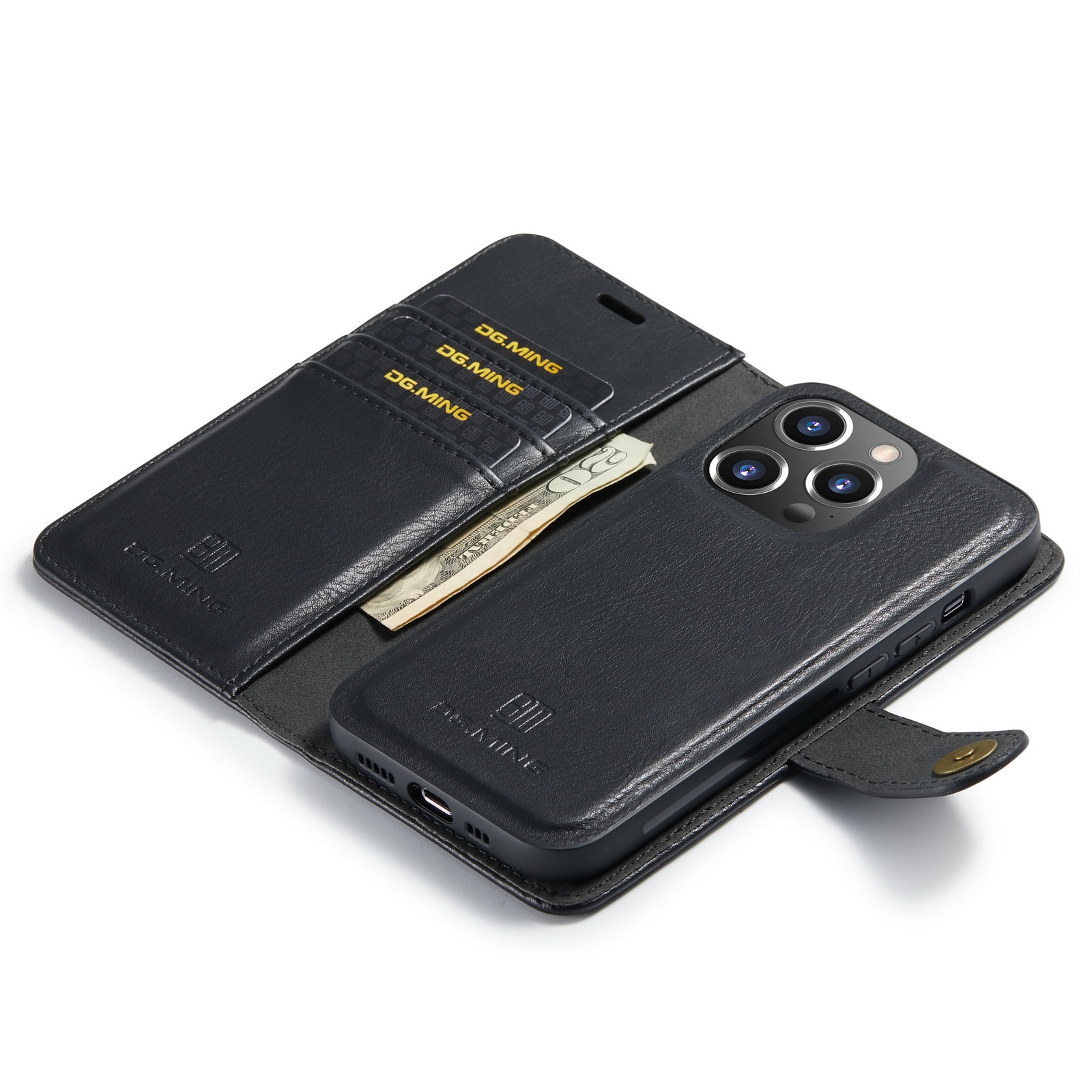 Étui portefeuille Magnet Wallet iPhone 15 Pro Max, Black