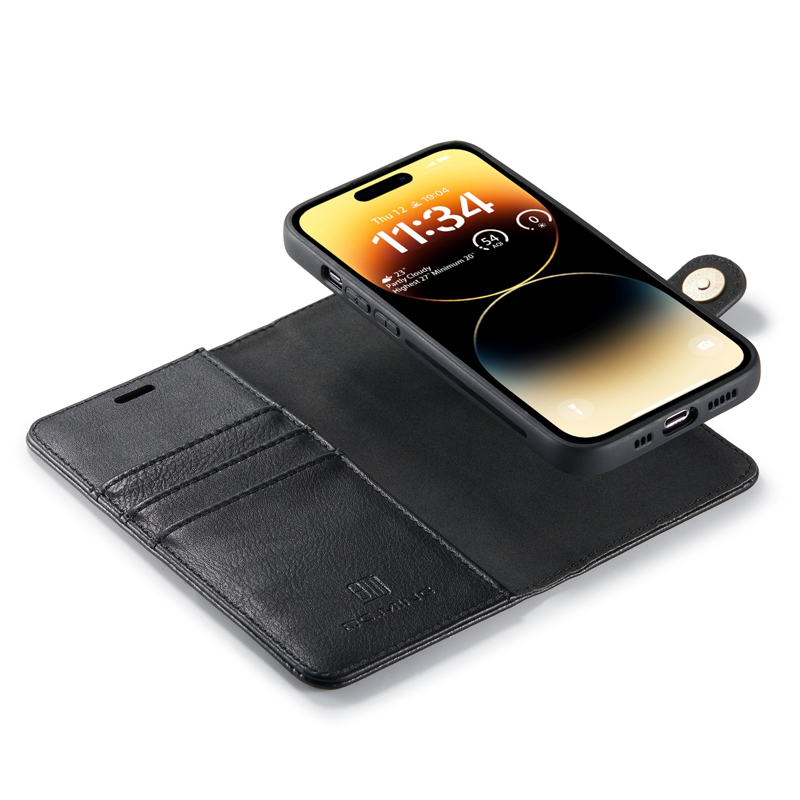 Étui portefeuille Magnet Wallet iPhone 15 Pro, Black