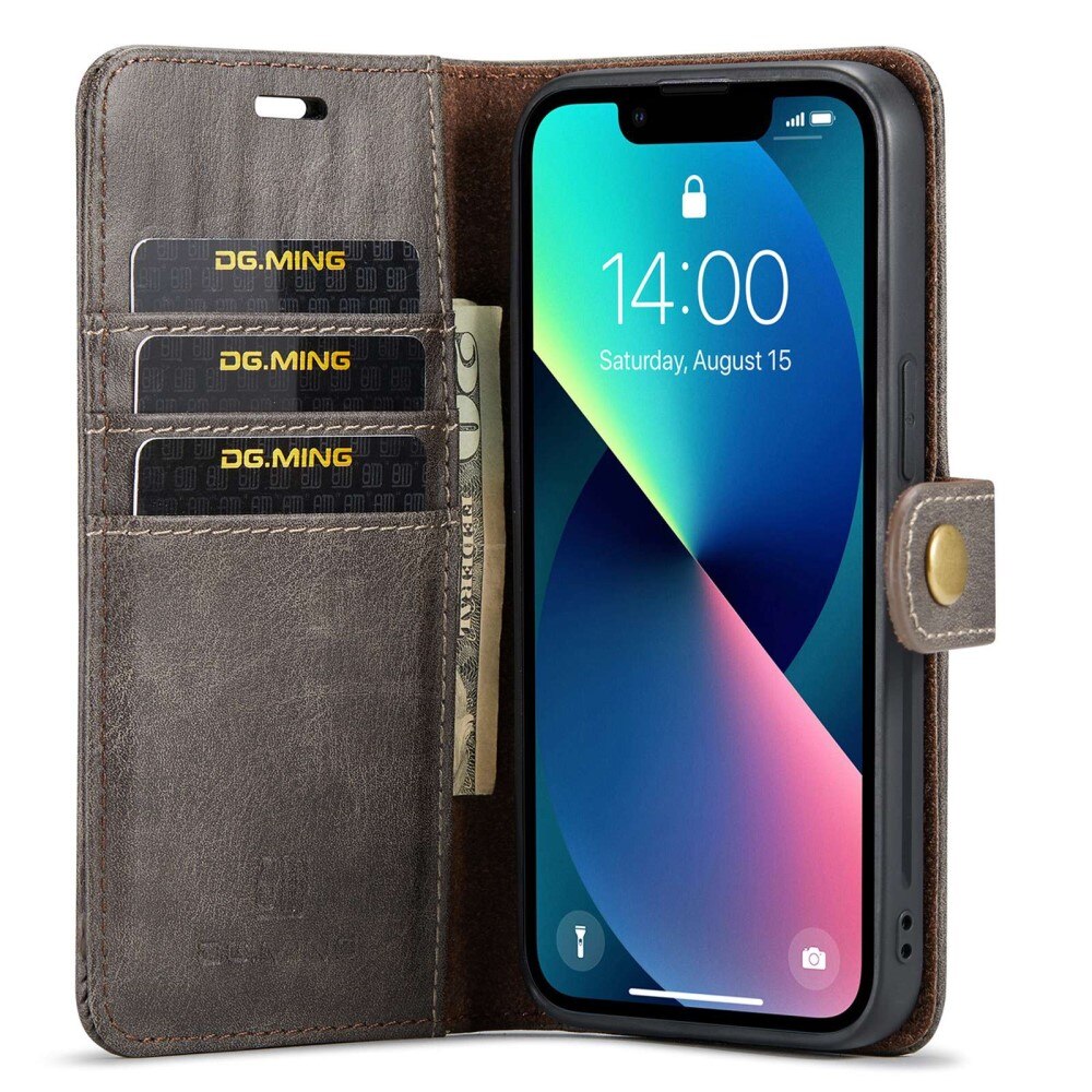 Étui portefeuille Magnet Wallet iPhone 14 Plus Brown