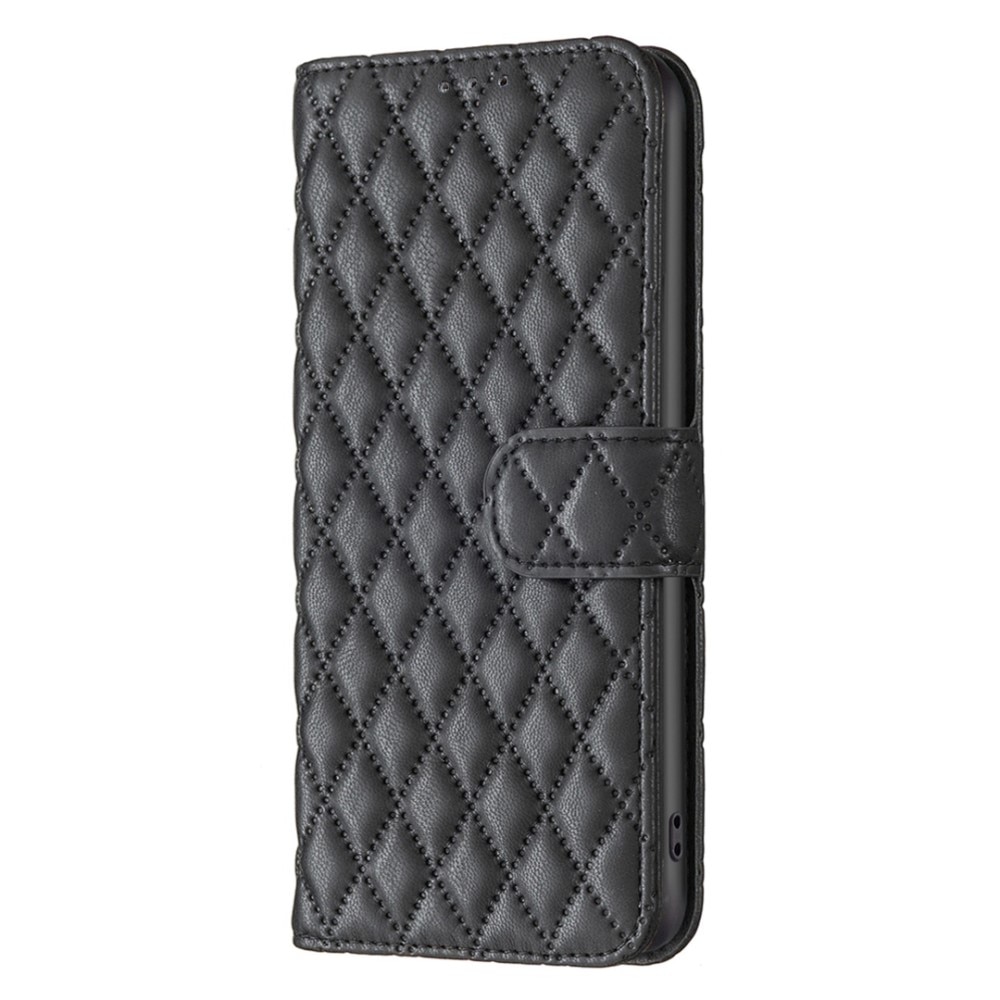 Coque portefeuille matelassé iPhone 14 Noir