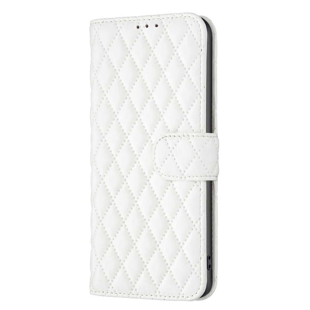 Coque portefeuille matelassé iPhone 14 Plus Blanc