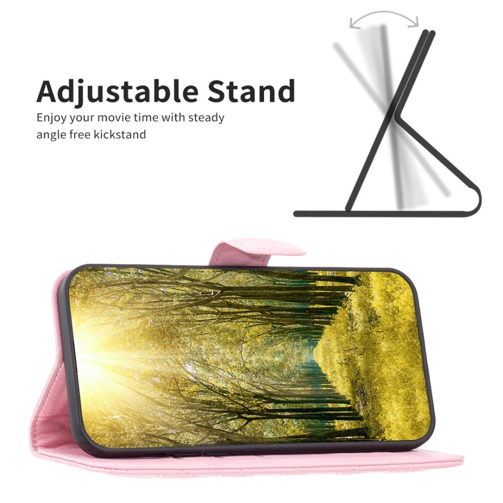 Coque portefeuille matelassé iPhone 14 Plus Rose
