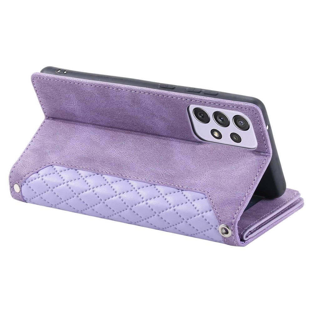 Étui portefeuille matelassée pour Samsung Galaxy A52 5G, Violet