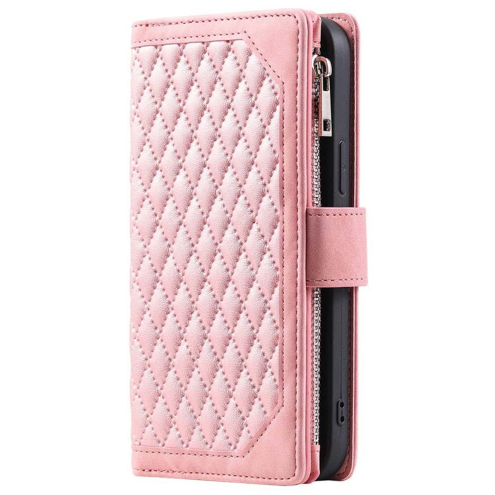 Étui portefeuille matelassée pour Samsung Galaxy A52 5G, Rose