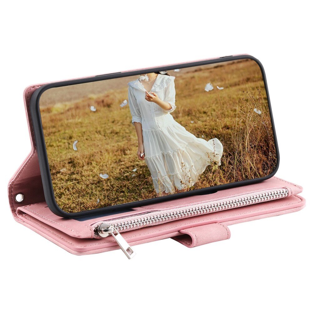 Étui portefeuille matelassée pour Samsung Galaxy A52 5G, Rose