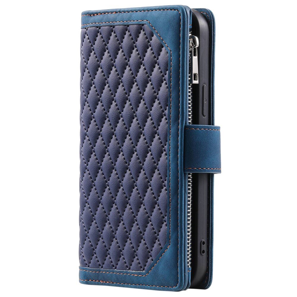 Étui portefeuille matelassée pour iPhone 7, Bleu