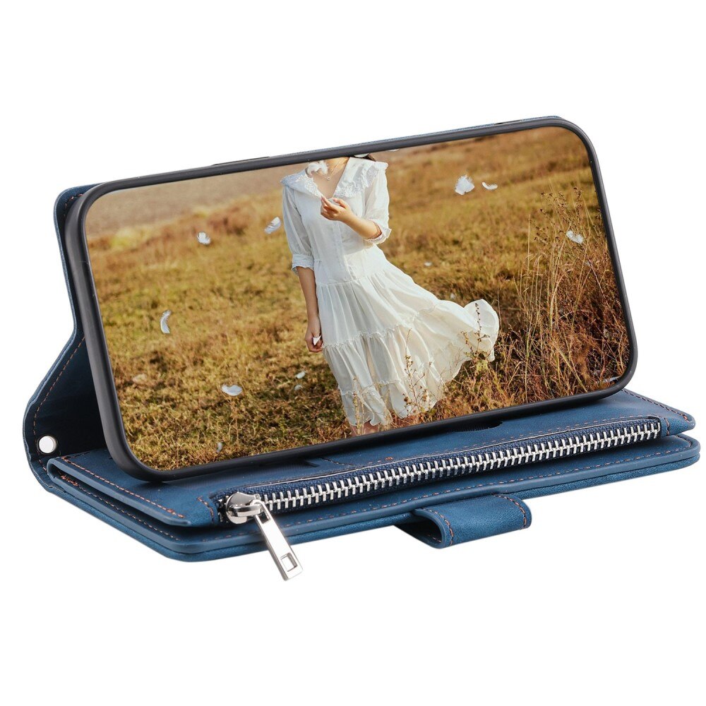 Étui portefeuille matelassée pour iPhone 7, Bleu