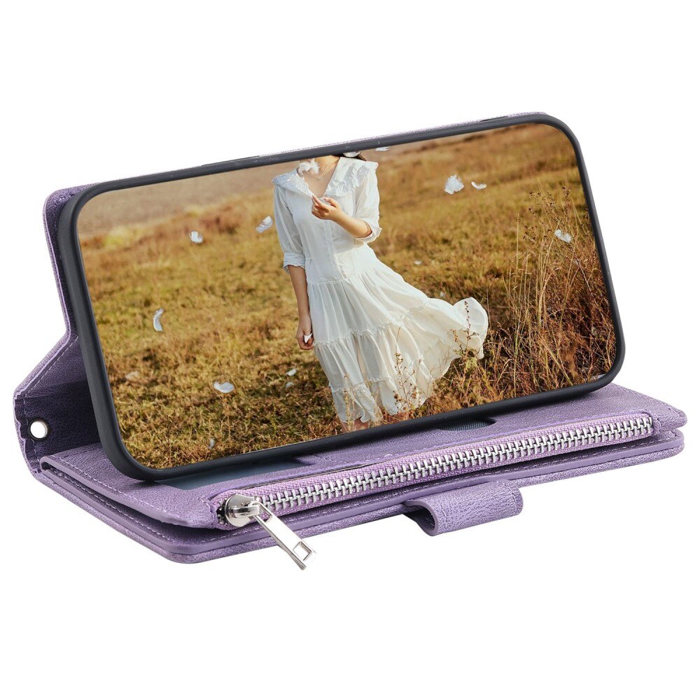 Étui portefeuille matelassée pour iPhone 7, Violet