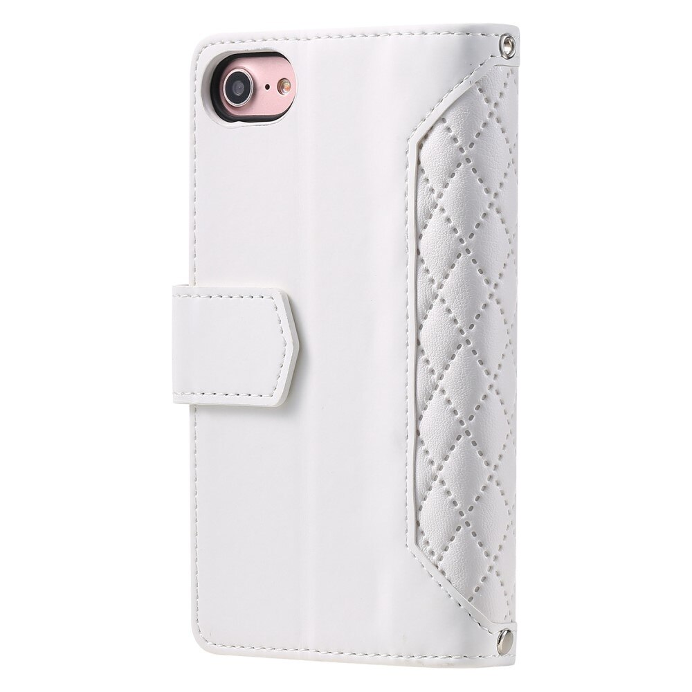 Étui portefeuille matelassée pour iPhone 7, Blanc