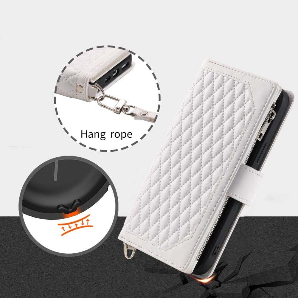Étui portefeuille matelassée pour iPhone 7, Blanc