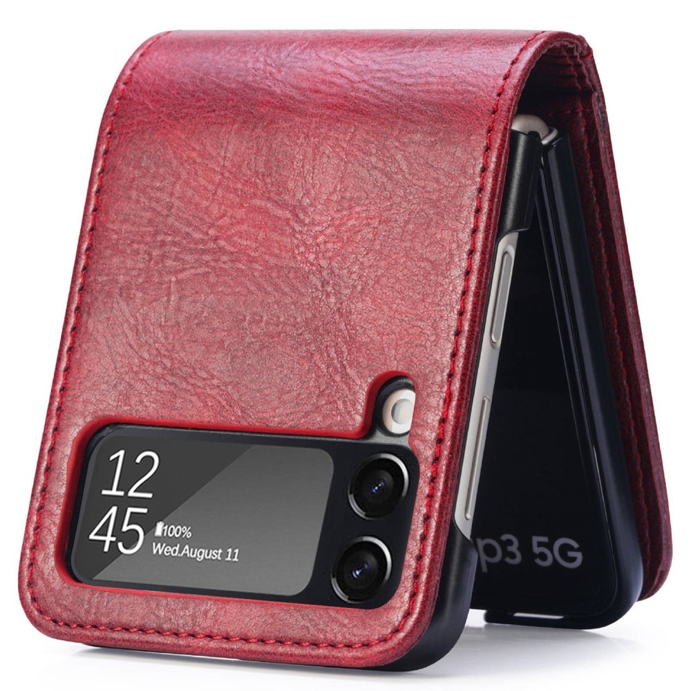 Coque portefeuille Samsung Galaxy Z Flip 4 Rouge
