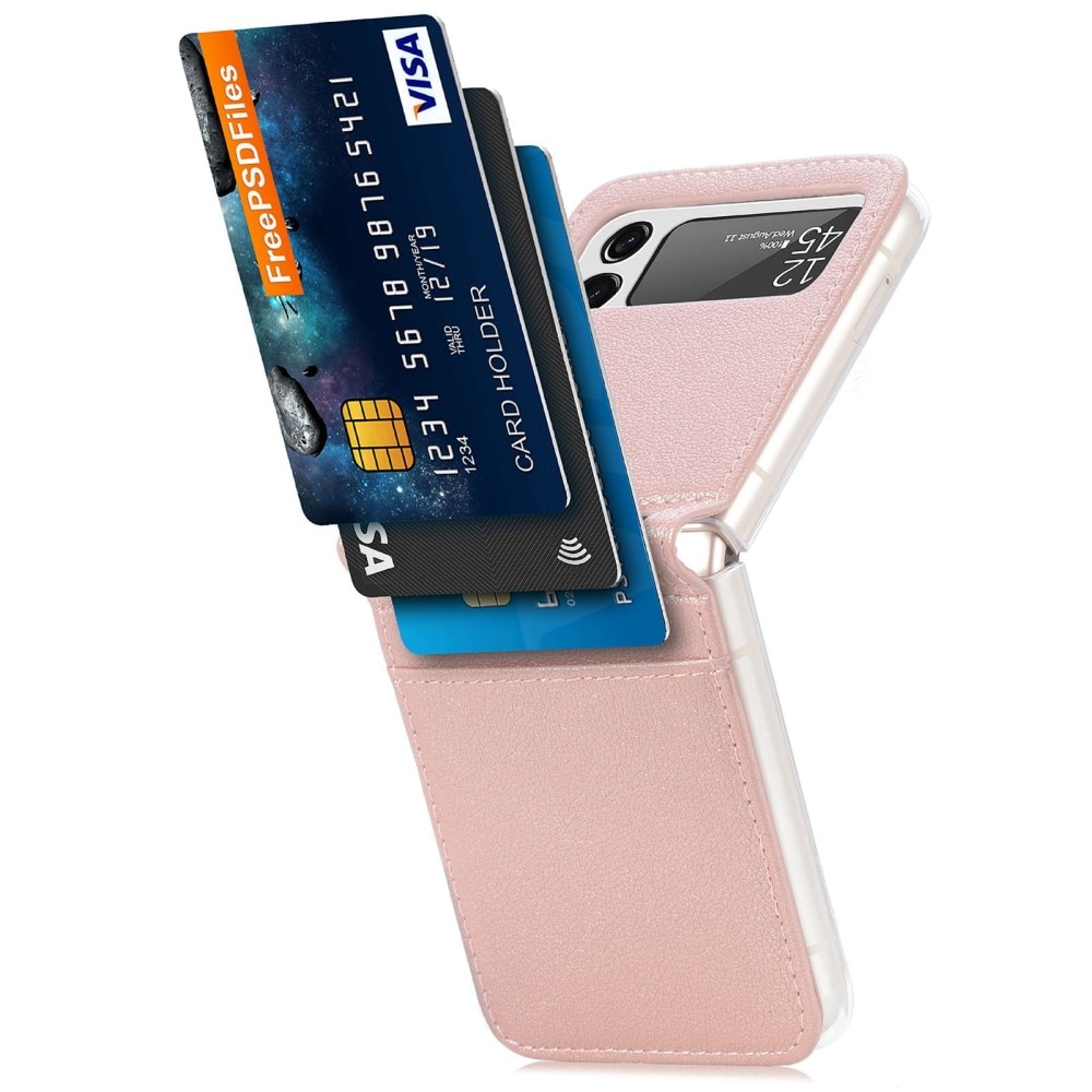 Étui portefeuille Slim Card Wallet Samsung Galaxy Z Flip 4 Rose