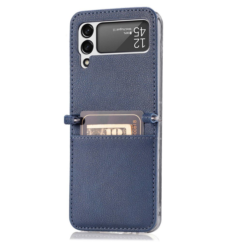 Étui portefeuille Slim Card Wallet Samsung Galaxy Z Flip 4 Bleu