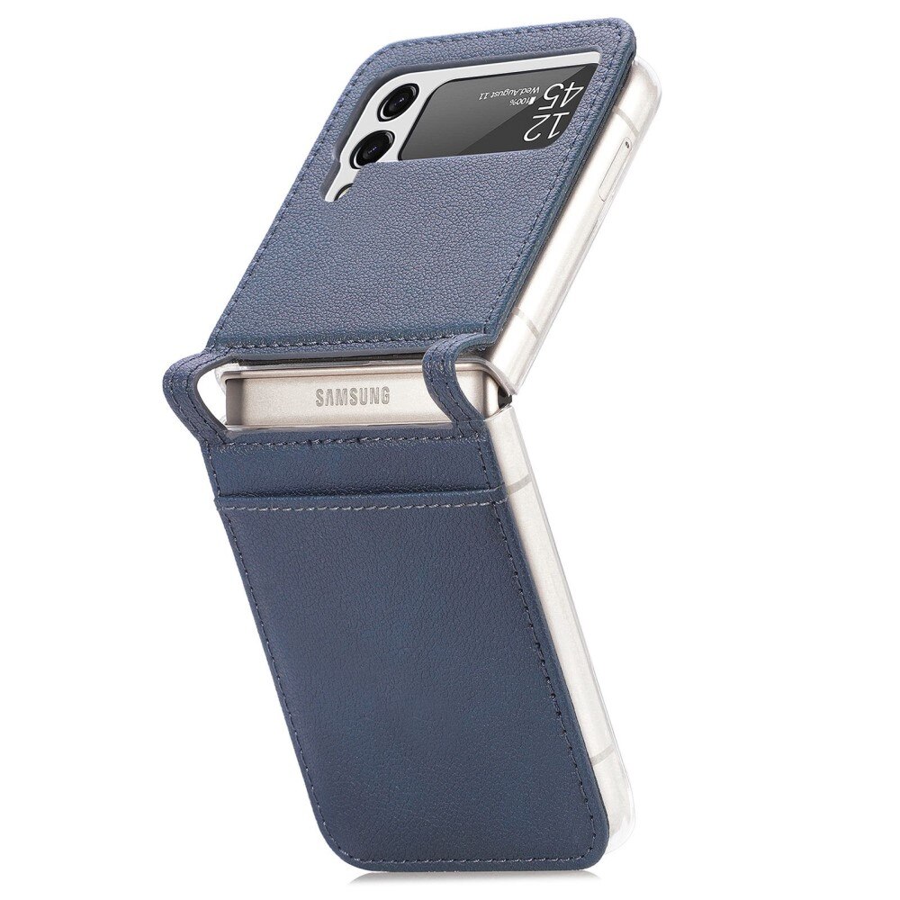 Étui portefeuille Slim Card Wallet Samsung Galaxy Z Flip 4 Bleu