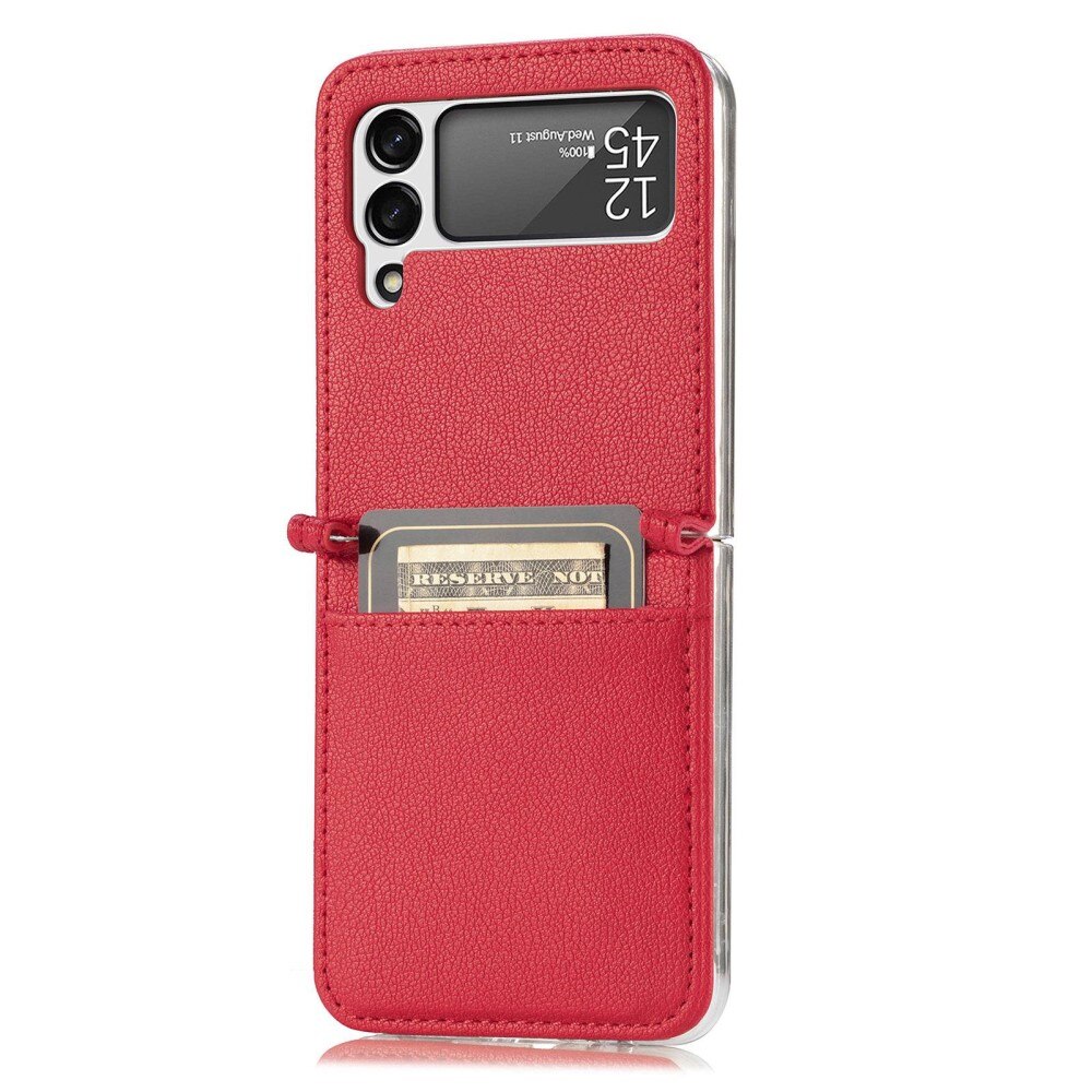 Étui portefeuille Slim Card Wallet Samsung Galaxy Z Flip 4 Rouge