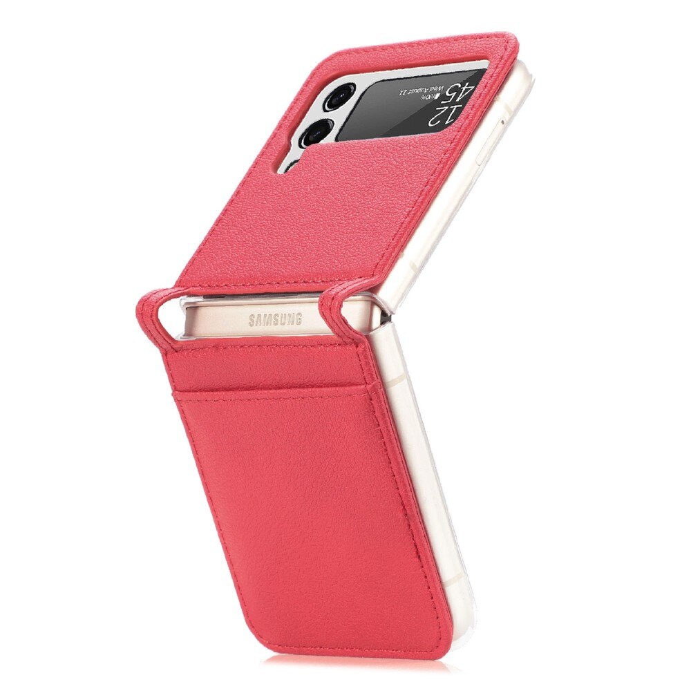 Étui portefeuille Slim Card Wallet Samsung Galaxy Z Flip 4 Rouge