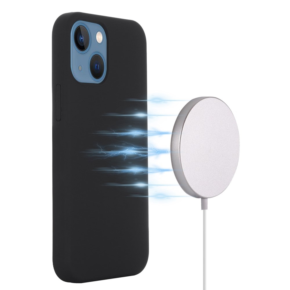 Coque Silicone Magnetic iPhone 14 Plus Noir