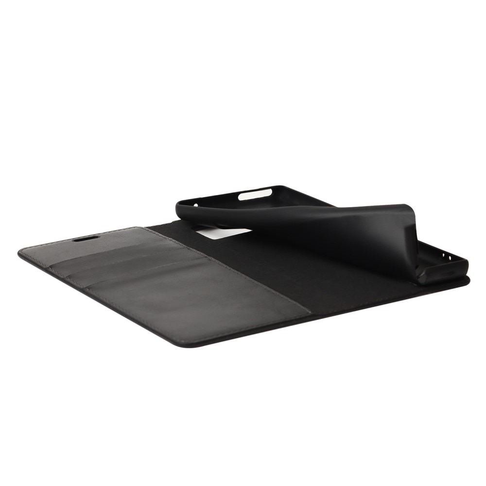 Coque portefeuille en cuir Veritable Google Pixel 7 Pro, Noir