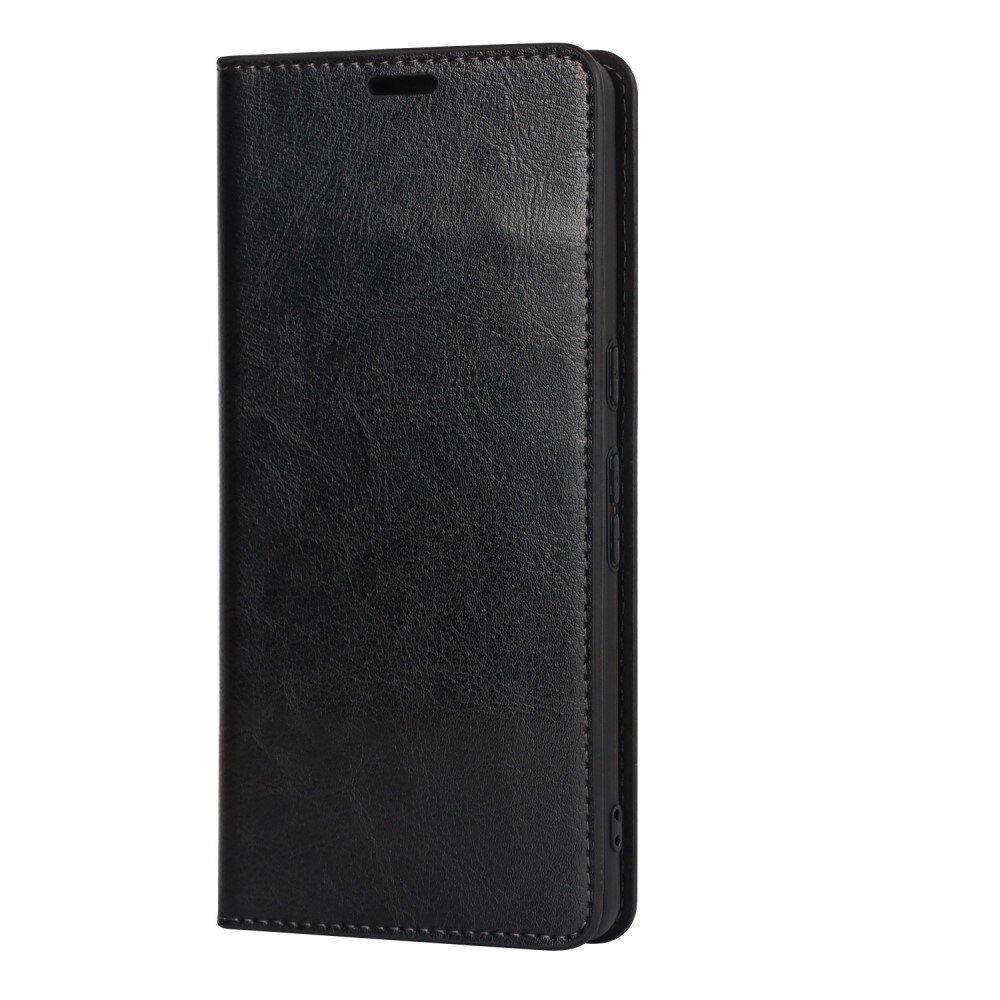 Coque portefeuille en cuir Veritable Google Pixel 7 Pro, Noir
