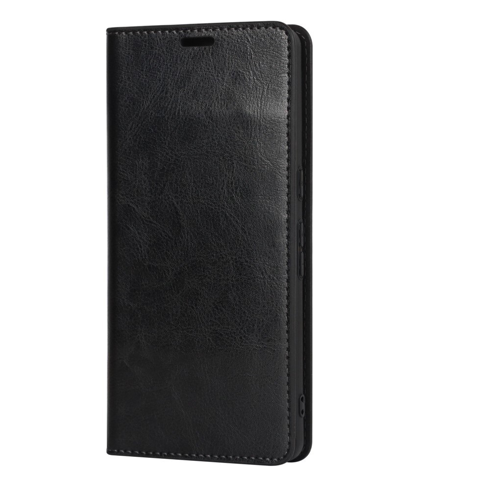 Coque portefeuille en cuir Veritable Google Pixel 7 Pro, noir