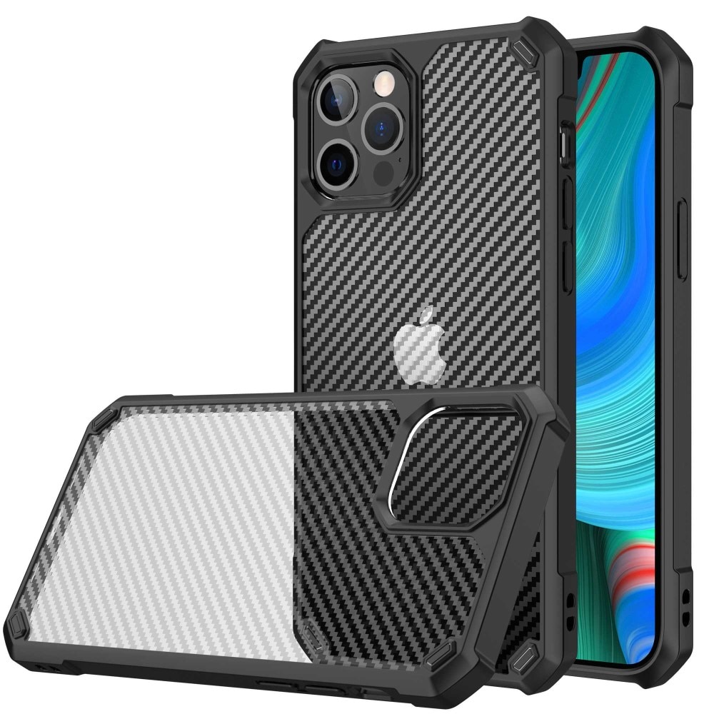 Coque Hybride iPhone 14 Pro Max, Fibre de carbone