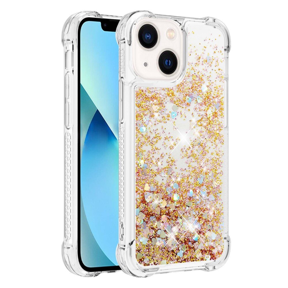 Coque Glitter Powder TPU iPhone 14 Or