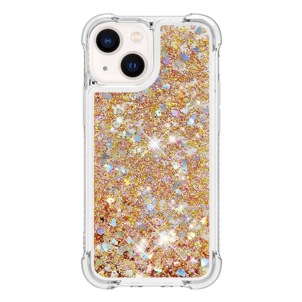 Coque Glitter Powder TPU iPhone 14 Or