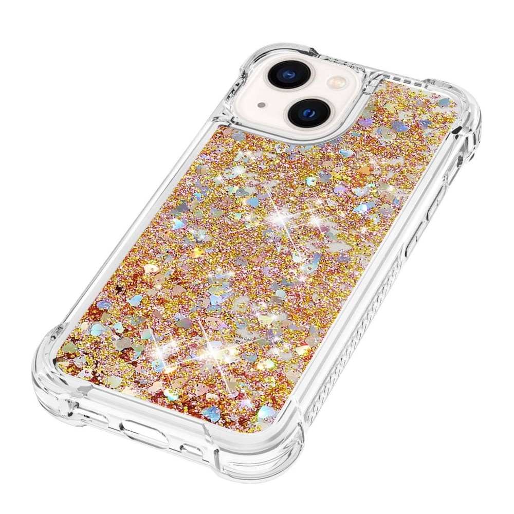 Coque Glitter Powder TPU iPhone 14 Or