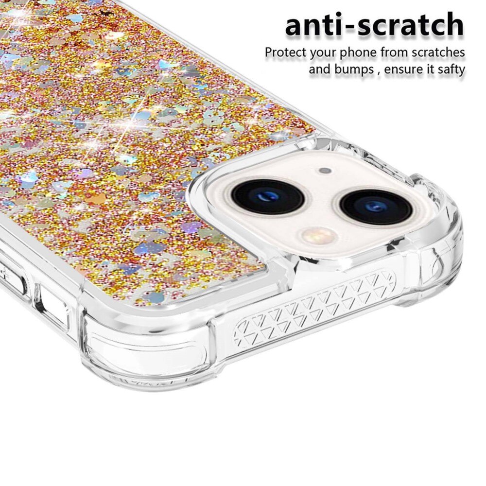 Coque Glitter Powder TPU iPhone 14 Or