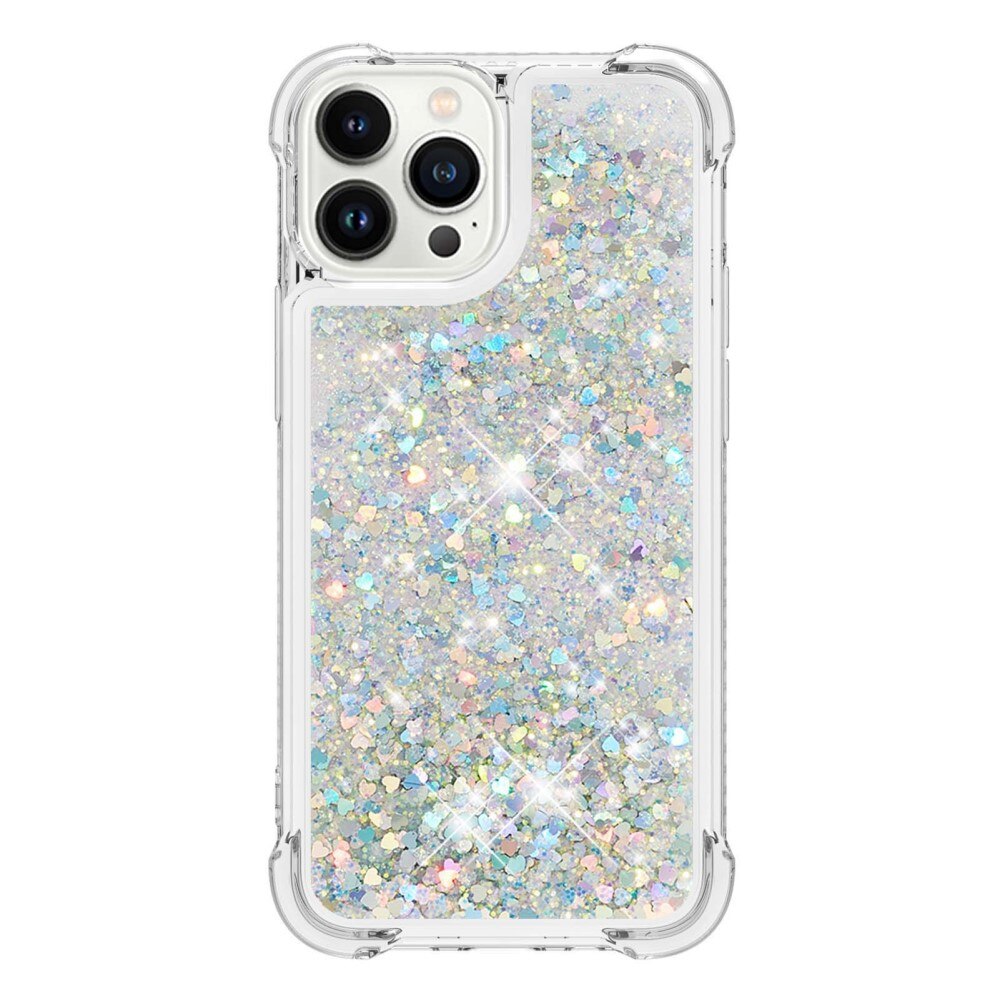 Coque Glitter Powder TPU iPhone 14 Pro Argent