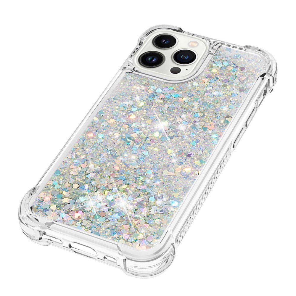 Coque Glitter Powder TPU iPhone 14 Pro Argent