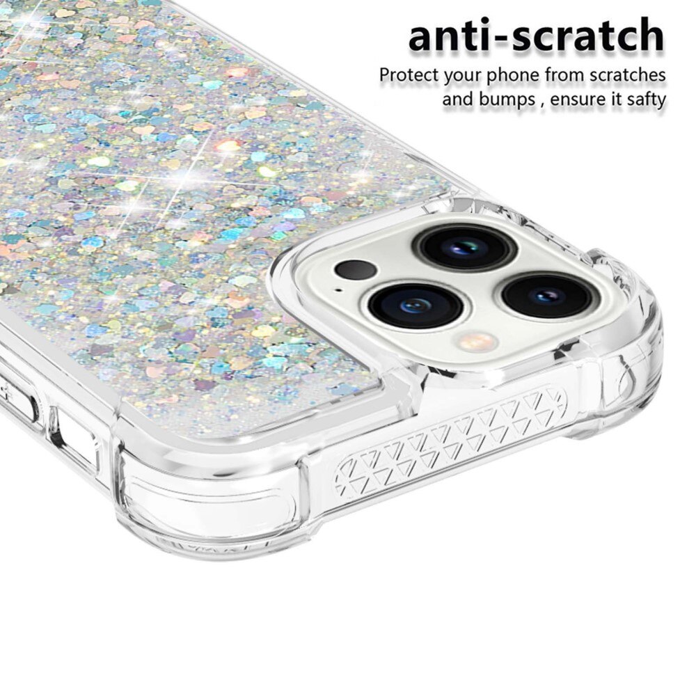 Coque Glitter Powder TPU iPhone 14 Pro Argent