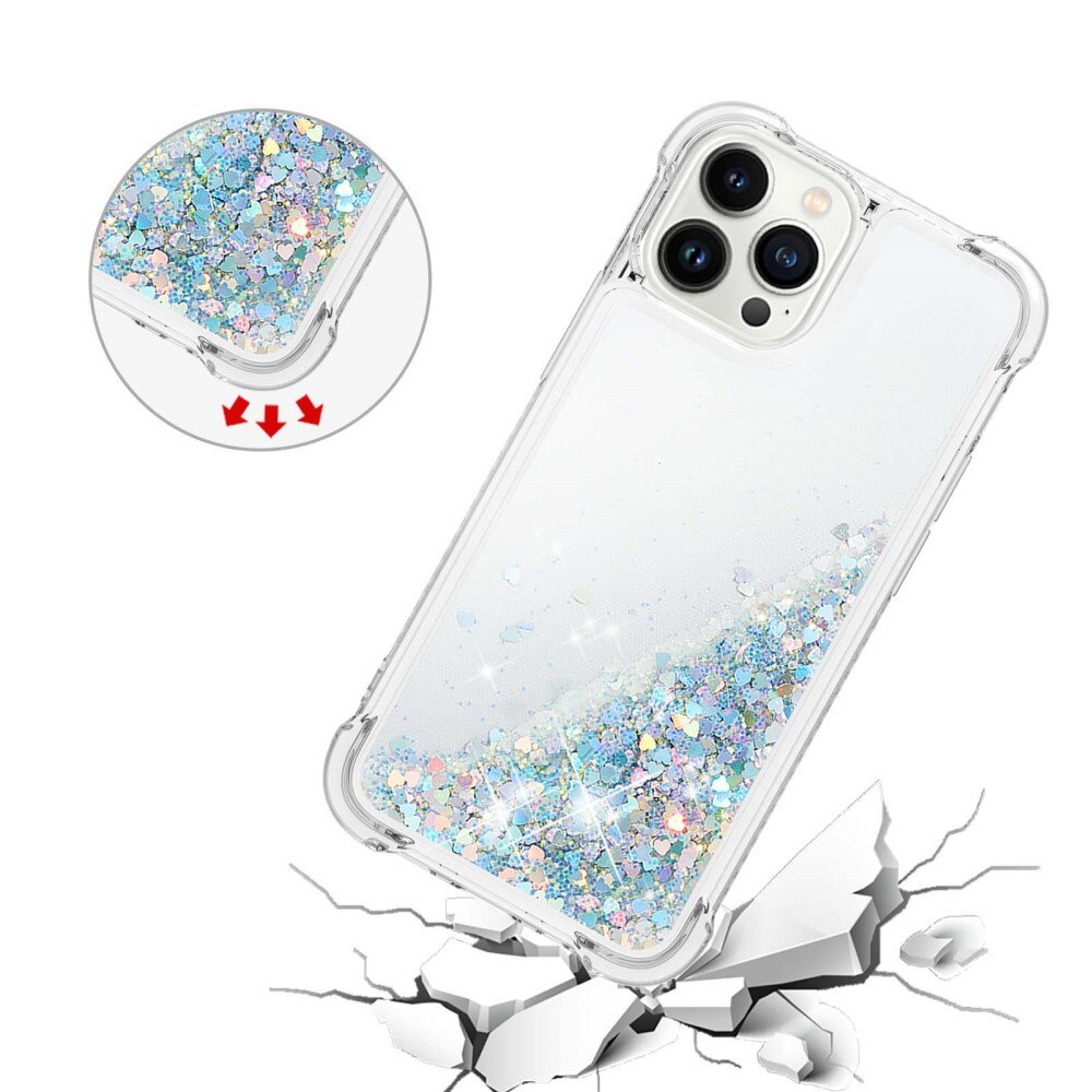 Coque Glitter Powder TPU iPhone 14 Pro Argent