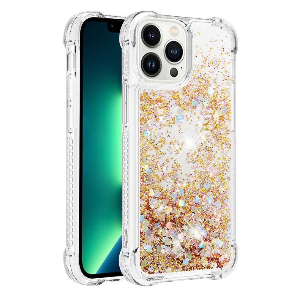 Coque Glitter Powder TPU iPhone 14 Pro Or