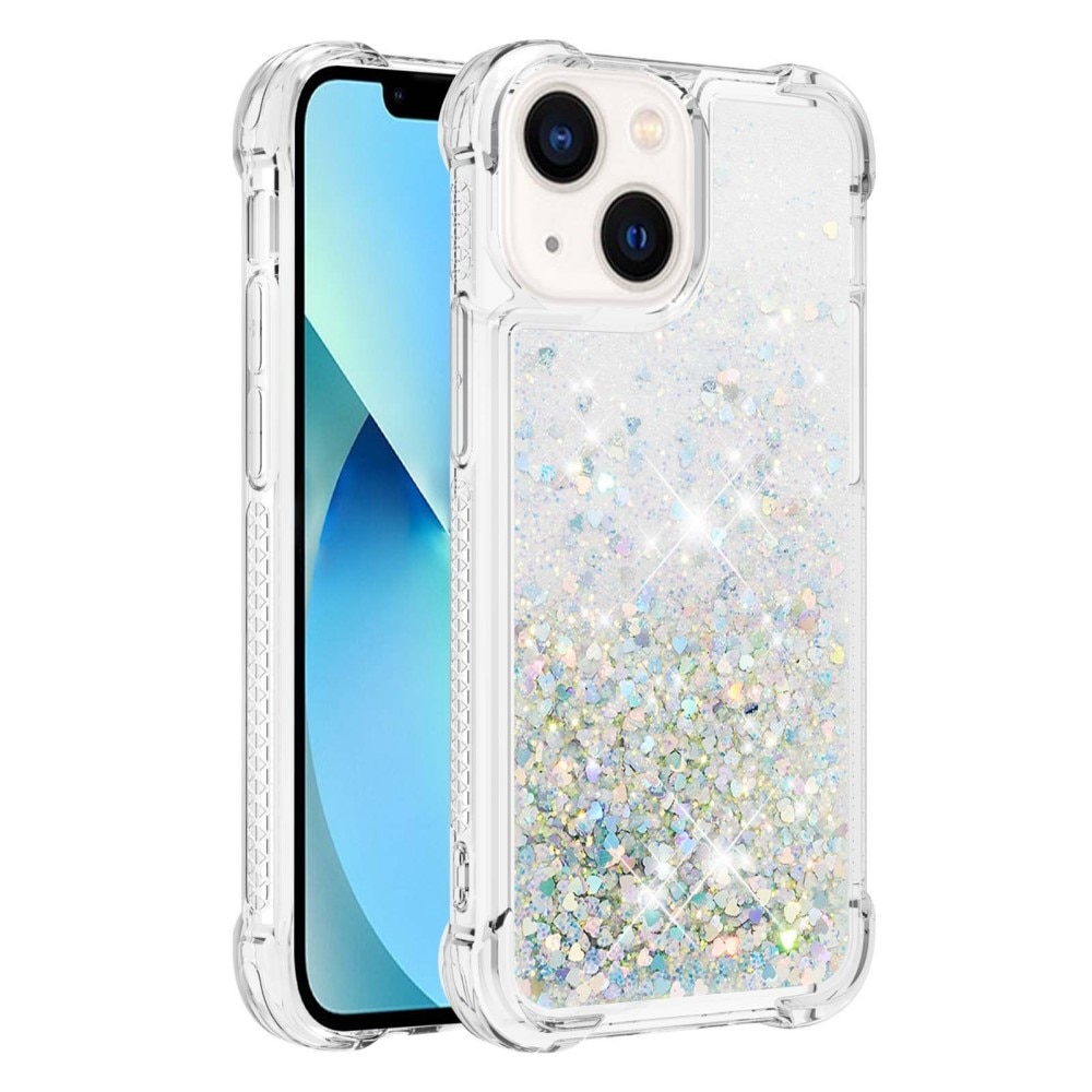 Coque Glitter Powder TPU iPhone 14 Plus Argent