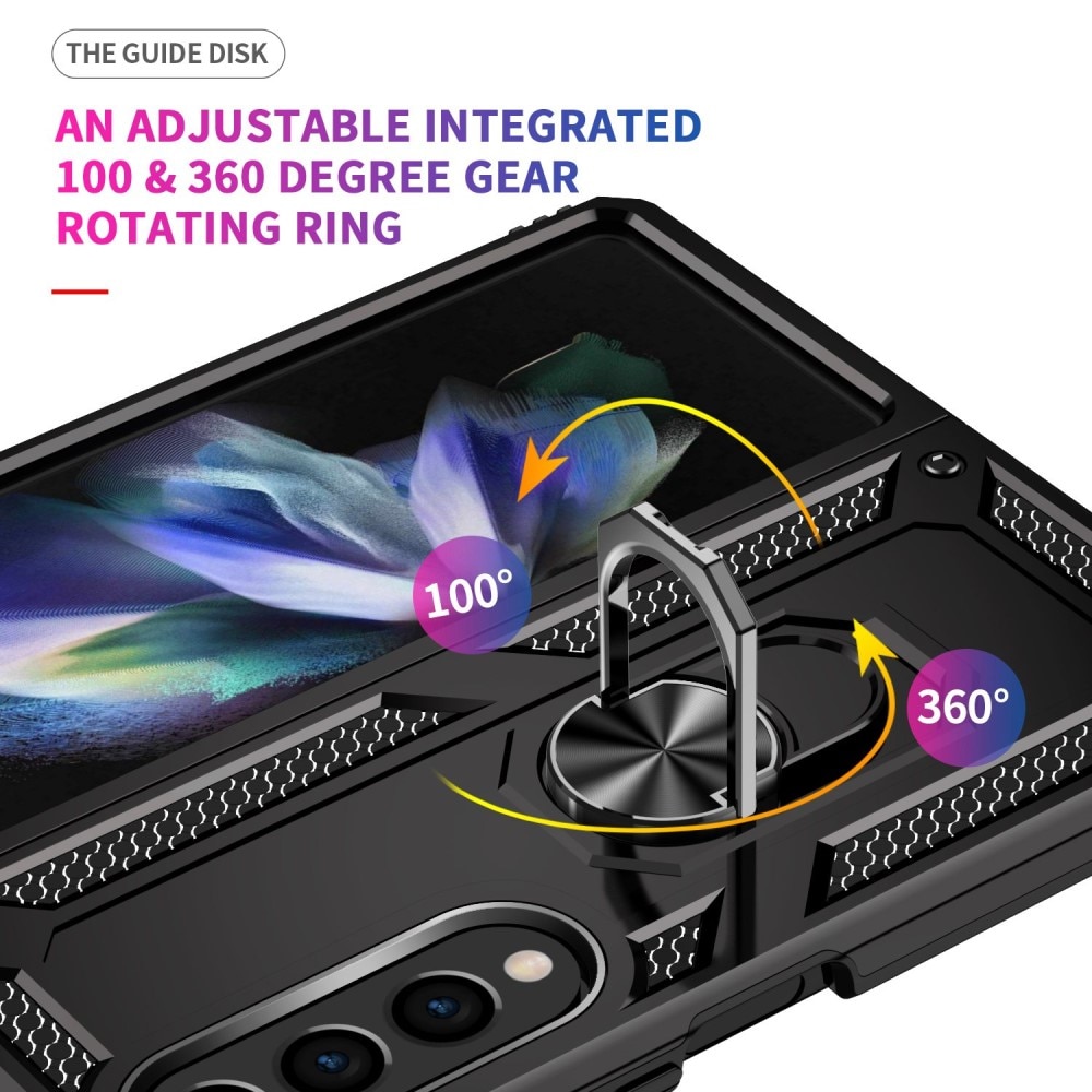 Coque hybride Tech Ring Samsung Galaxy Z Fold 4 Noir