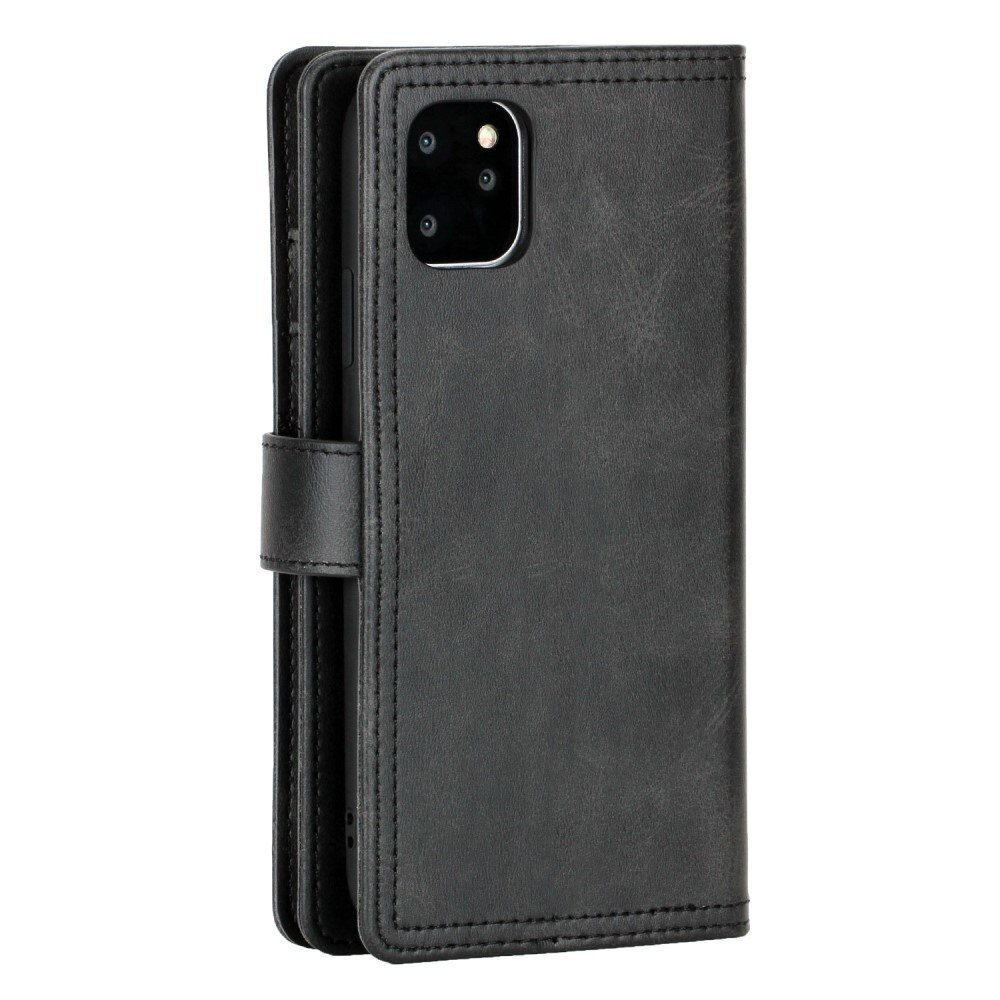 Portefeuille en cuir avec plusieurs fentes iPhone 14 Pro Max Noir