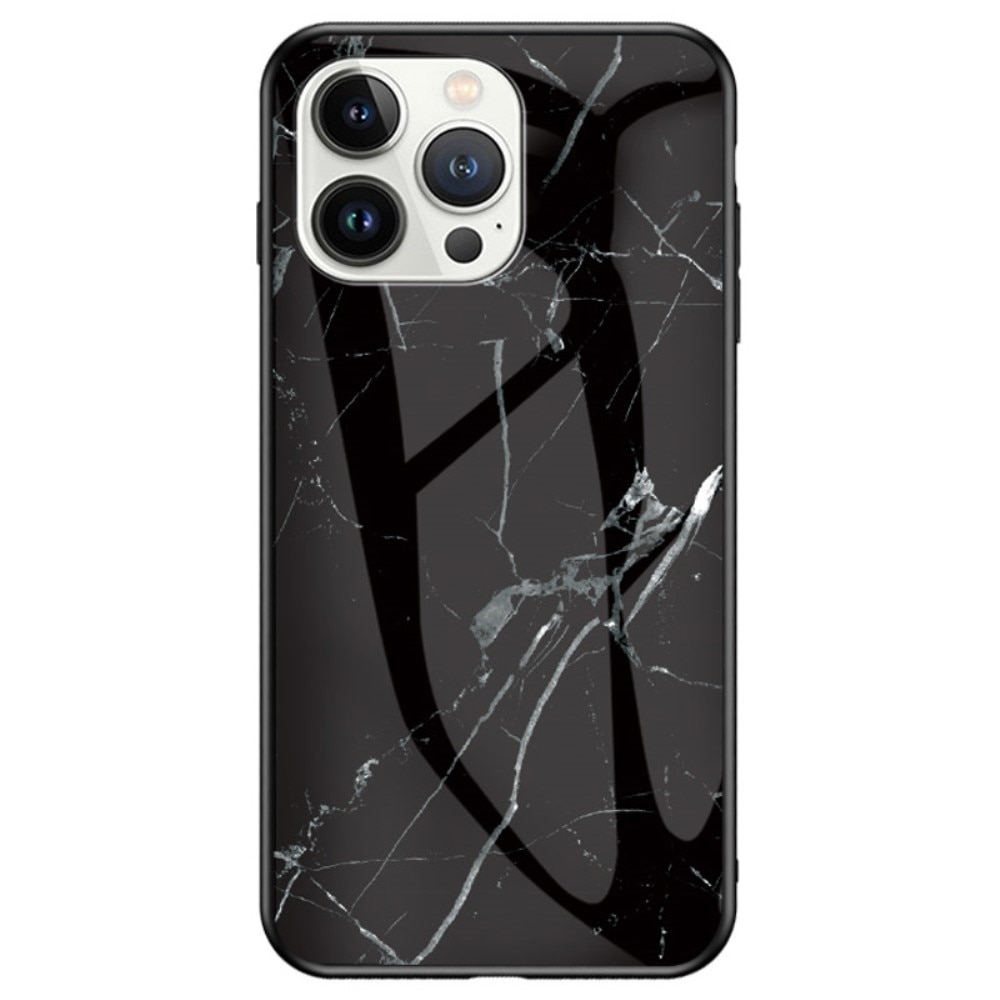 Coque en verre trempé iPhone 14 Pro Max Marbre noir