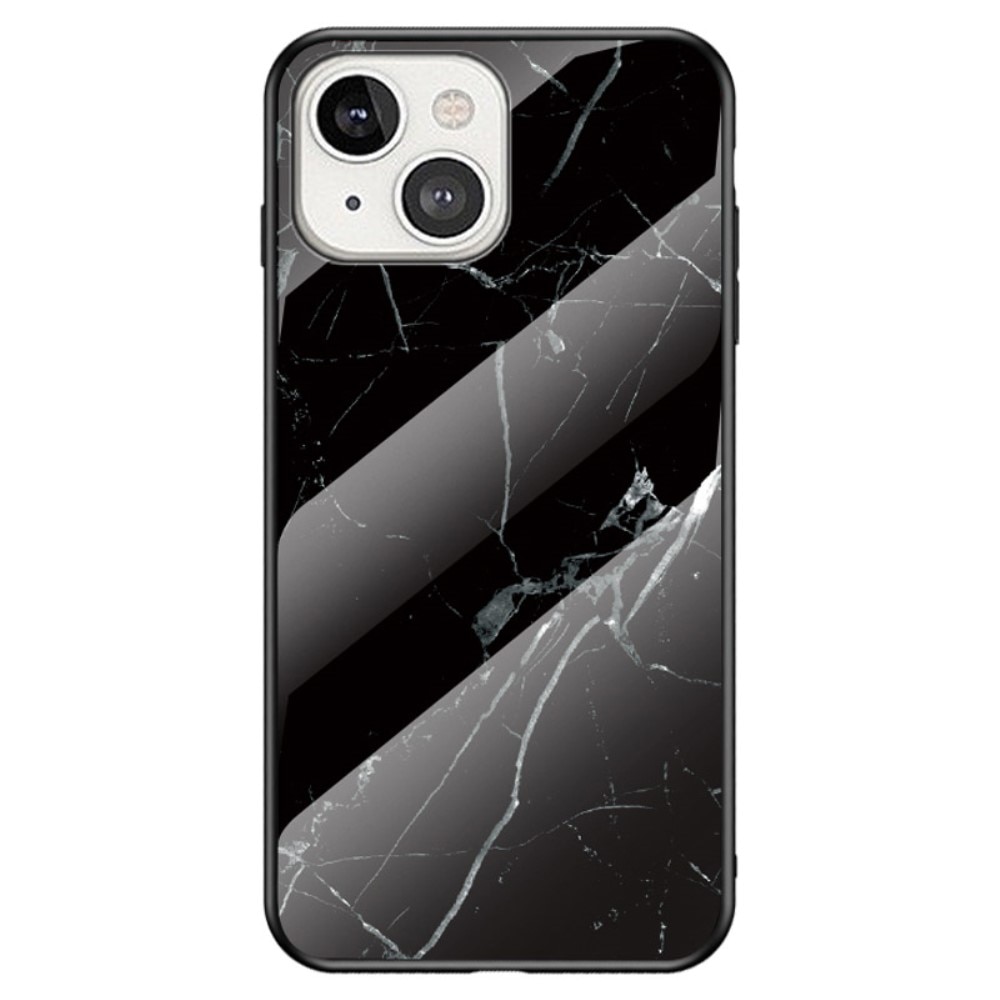 Coque en verre trempé iPhone 14 Marbre noir