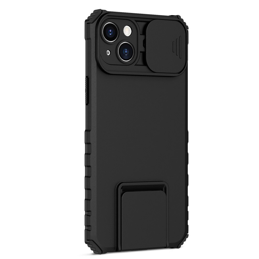 Coque Kickstand avec Protège Caméra iPhone 14 Plus Noir