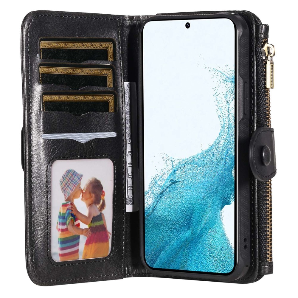 Magnet Leather Multi Wallet Samsung Galaxy S22 Noir