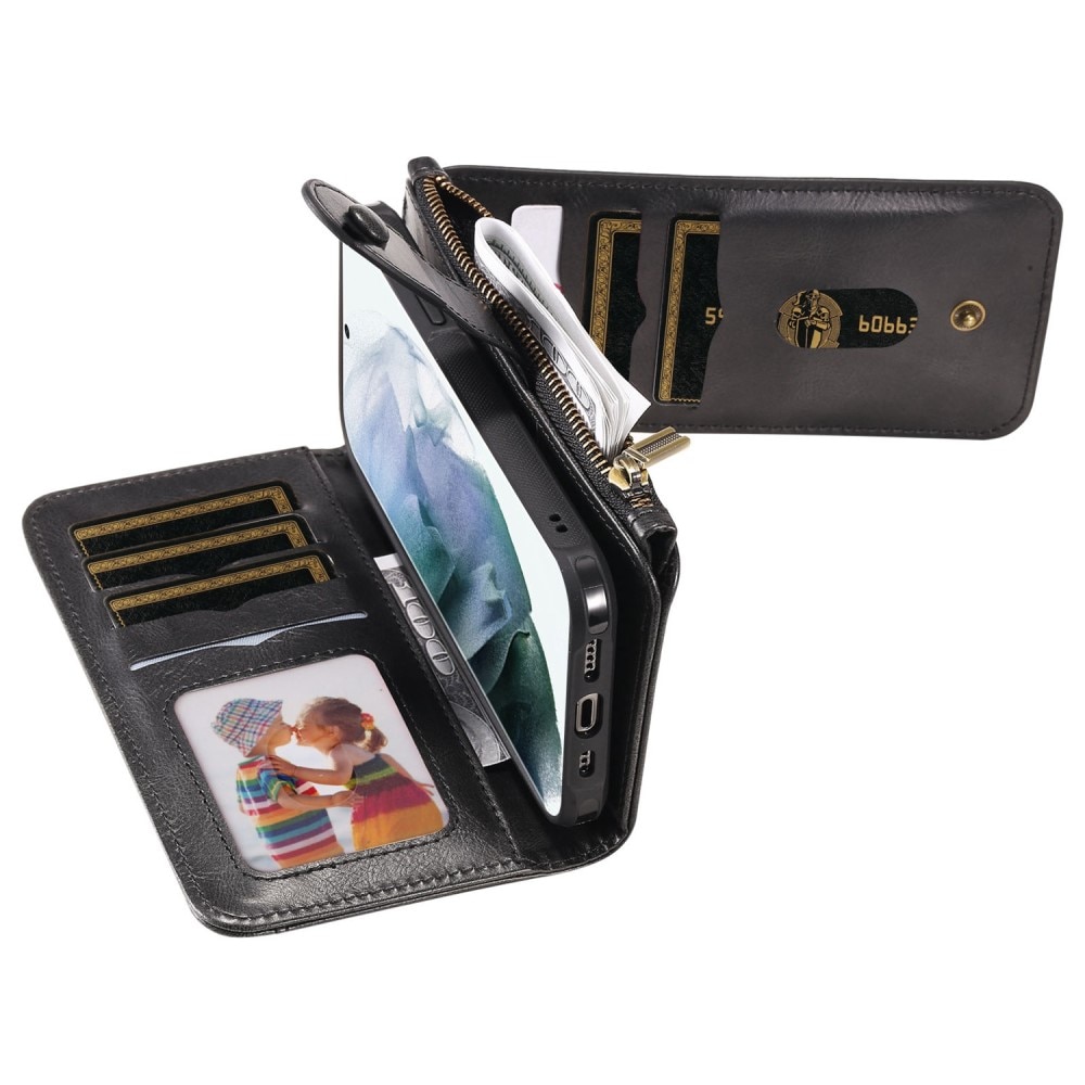 Magnet Leather Multi Wallet Samsung Galaxy S22 Ultra Noir