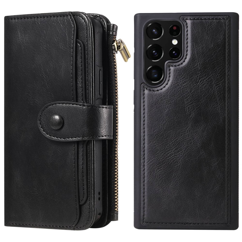 Magnet Leather Multi Wallet Samsung Galaxy S22 Ultra Noir