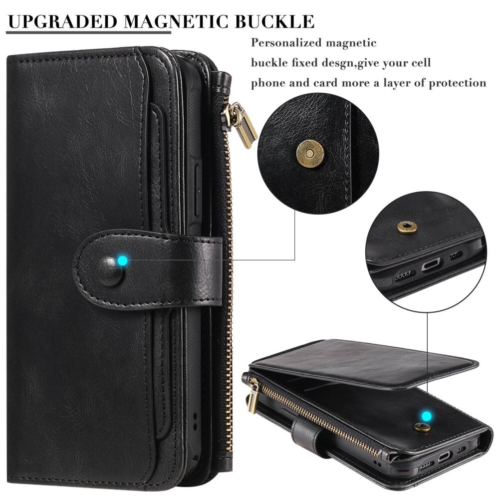 Magnet Leather Multi Wallet Samsung Galaxy S22 Ultra Noir