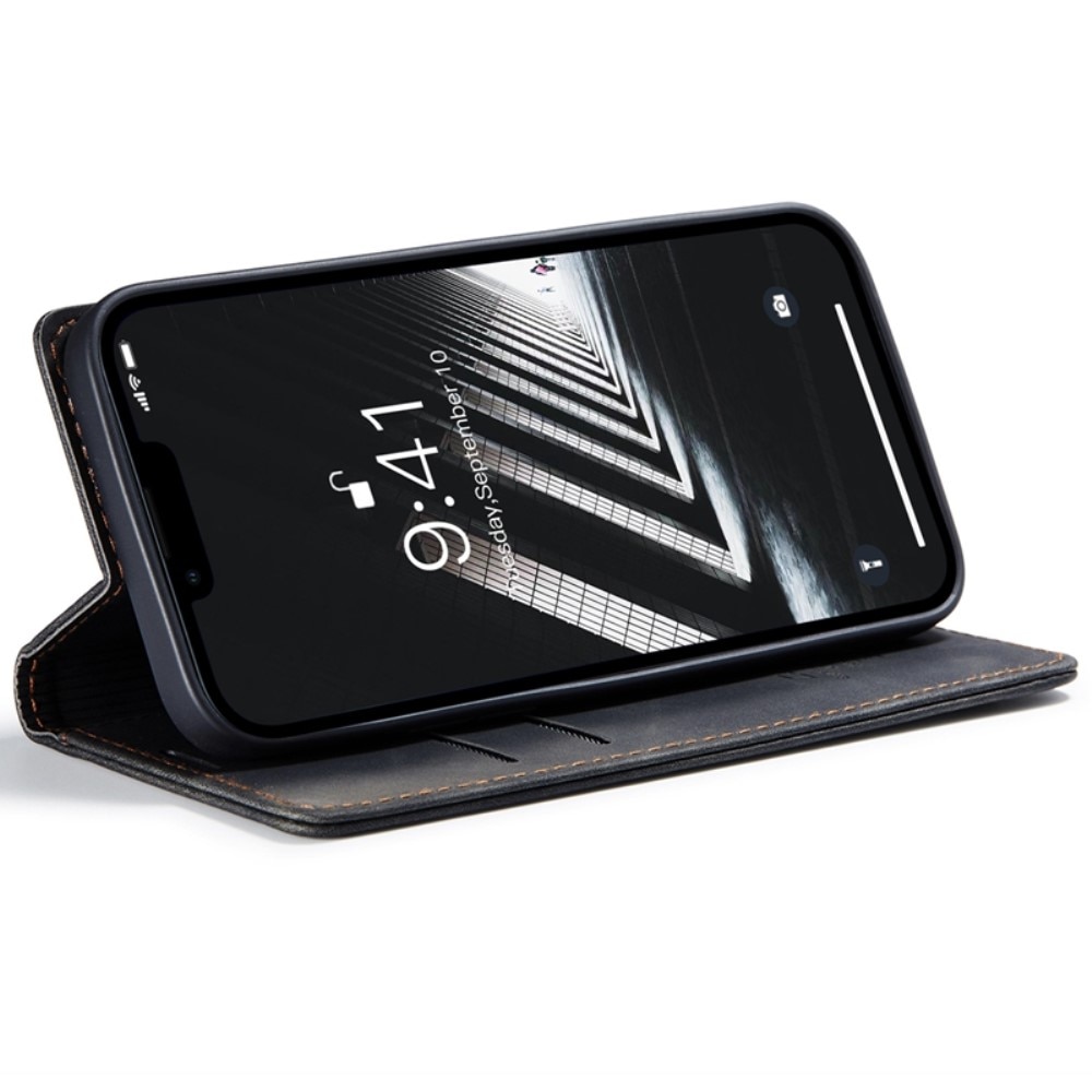 Étui portefeuille mince iPhone 14, Noir
